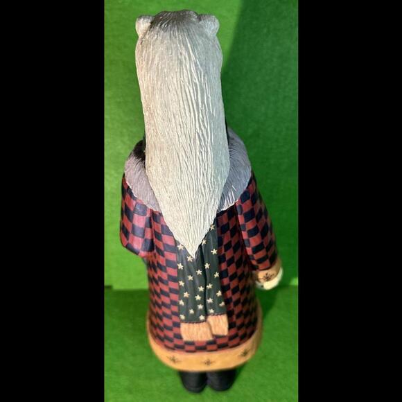Williraye Studios Folk Art ~ 15" NORTHWOODS SANTA (Polar Bear Cap) WW2532 NIB - Picture 9 of 9